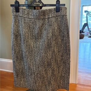 Brooks Brothers Monochrome Tweed Pencil Skirt